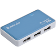 Разветвитель USB 2.0  DEFENDER QUADRO POWER USB2.0, 4 порта, блок питания — основная фотография