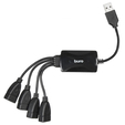 Разветвитель USB 2.0 Buro BU-HUB4-0.3-U2.0-SPLITTER 4порт. Черный — основная фотография