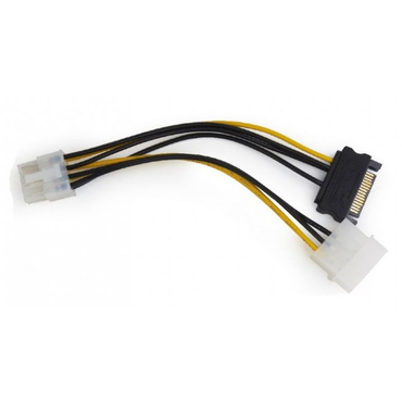 Разветвитель питания Molex+SATA->PCI-Express 8pin  для подключения в/к PCI-Е (8pin) к б/п ATX CC-PS