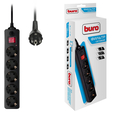 Сетевой фильтр BURO 500SH-10-B (5 outlets  10 М) black — основная фотография