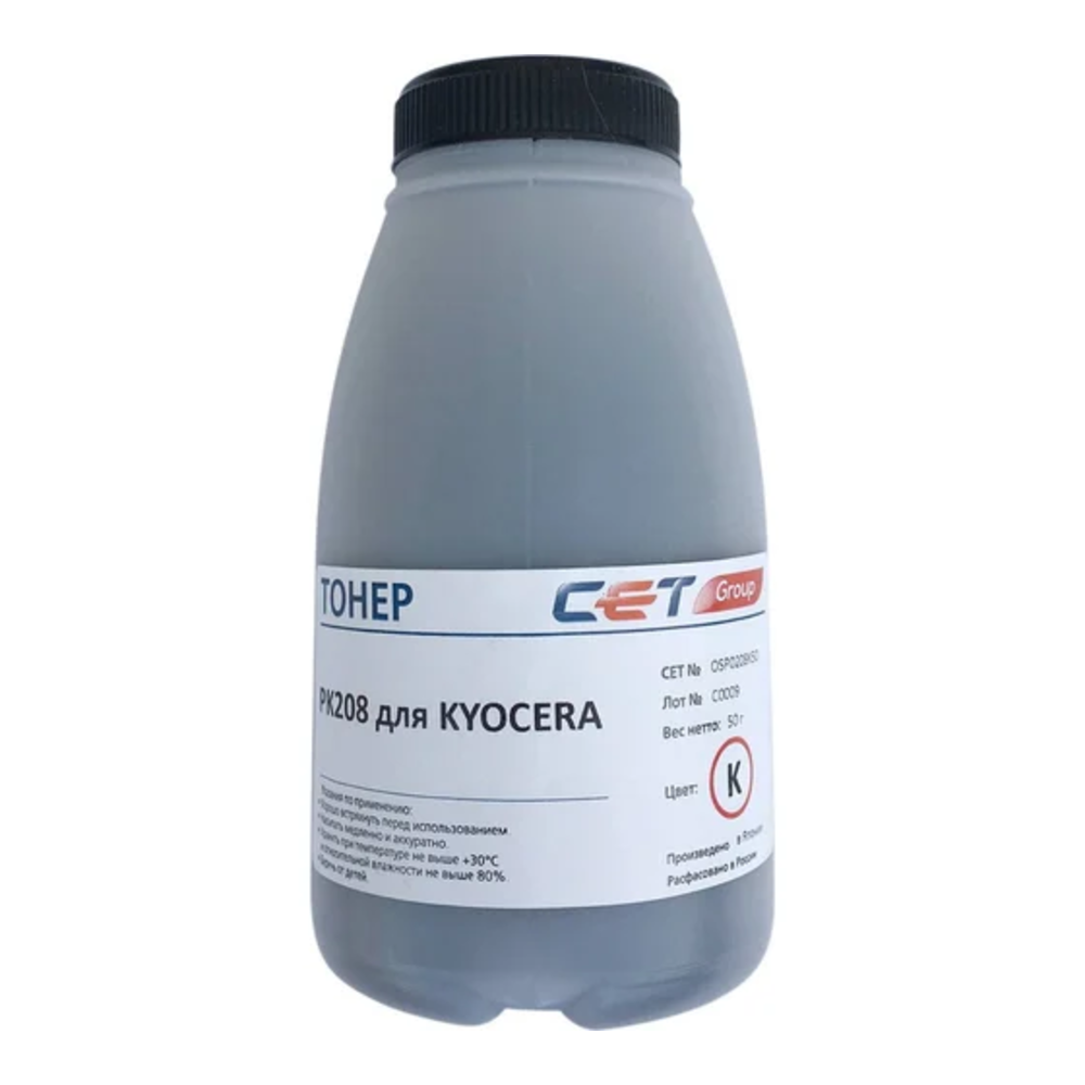 Тонер (Б. 50г) Cet OSP0208K-50 Черный для Kyocera Ecosys M5521cdn/M5526cdw/P5021cdn/P5026cdn