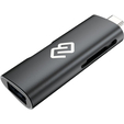 Устройство чтения карт памяти USB 2.0/Type C Digma CR-СU2522-G серый — основная фотография