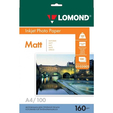 Фотобумага A4 160г/м2 100л Lomond 0102005 Матовая односторонняя — основная фотография