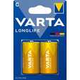 Батарейкa щелочная (алкалиновая) тип C/LR14, VARTA LONGLIFE (2шт в блистере)  — основная фотография