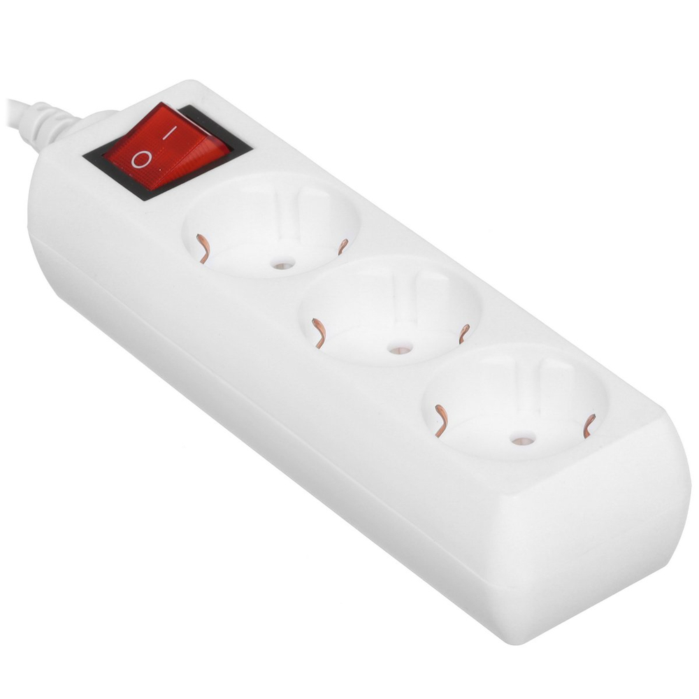 Сетевой удлинитель Buro BU-PS3.5/W 5м (3 розетки) белый (пакет ПЭ) 