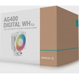 Кулер DEEPCOOL AG400 DIGITAL WH ARGB LGA1700/1200/115X/AM5/AM4 (9шт/кор, TDP 220W, PWM, ARGB Fan 120mm, 4 тепл. трубки, белый) RET — основная фотография