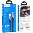 Кабель Hoco U119 Machine iP USB (m)-Lightning (m) 1.2м черный коробка плоский — основная фотография