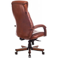 Кресло руководителя Бюрократ, T-9924WALNUT светло-коричневый Leather Eichel кожа крестовина металл/дерево — фотография 5