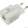 Зарядное устройство сетевое Cablexpert 20Вт, 3А, QC3.0/PD, 1xUSB, 1xType-C, белый, пакет (MP3A-PC-46) — основная фотография