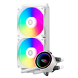 Система водяного охлаждения PCCooler DA240 ARGB WH (270W, 240mm, White, ARGB/ Fans: 2x120mm, 73.6CFM, -dBA, 1800RPM/ Pump height 55mm, -dBA, 3000RPM,  — основная фотография