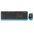Комплект клавиатура + мышь A4Tech Fstyler FG1035 беспроводной, мультимедиа, влагоустойчивая, USB, черно-синий — основная фотография