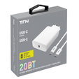 Зарядное устройство сетевое TFN TFN-WC16 USB Type-C, 3А, 20W, + кабель Type-C белый — основная фотография