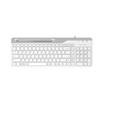 Клавиатура A4Tech Fstyler FK25 slim, подставка для сматфона, USB, бело-серый — основная фотография