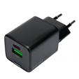 Зарядное устройство сетевое Cablexpert MP3A-PC-62, 20Вт GaN, 3А, QC4.0/PD, 1xUSB, 1xType-C, черный, пакет — основная фотография
