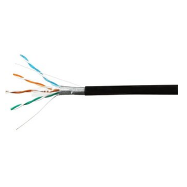 Кабель FTP 5е кат SkyNet Light 4пары, внешний, медь, 0.46мм, 305м, PVC, одножильный, черный CSL-FTP-4-CU-OUT