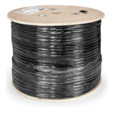Кабель FTP Exegate EX241488RUS  4 пары кат.5e  100% медь,24AWG, экран, для внешней прокладки, с тросом, 305м, черный PE — основная фотография