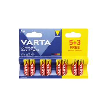 Батарейка Varta LONGLIFE MAX POWER (MAX TECH) LR6 AA BL8 Alkaline 1.5V (4706) (8/160)