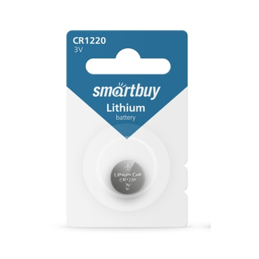 Батарейка дисковая литиевая тип CR1220, Smartbuy (1шт в блистере)