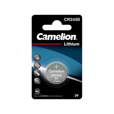 Батарейка Camelion CR2450 BL-1 (CR2450-BP1, батарейка литиевая,3V) (1 шт. в уп-ке)