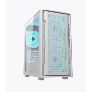 Корпус Cougar Uniface Mini RGB 2x140mm + 1x120mm ARGB Fan, ARGB Fan Hub, без БП, белый, mATX
