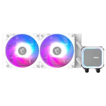 Система водяного охлаждения MSI MAG CORELIQUID A13 240 White 2x ARGB Gen2 Fan, ARGB Gen2 Block, Color Box, LGA1700, 1851, AM5