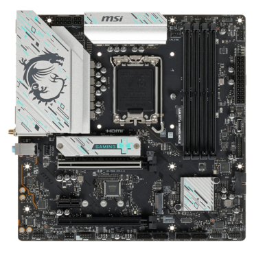 М/плата MSI B760M GAMING PLUS WIFI DDR4 B760, LGA1700, 4*DDR4, 5*PCIEx16, 2*M.2, 2*TypeC, 2*USB3.2Gen2, 2*USB3.2Gen1, 8*USB2.0, 4*SATA3.0, 2.5G, DP, H