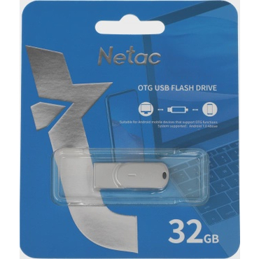 Память USB 3.0/Type-C 32 GB Netac U785C, металл. серебристый (NT03U785C-032G-30PN/NT03U785C-032G-32PN)