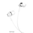 Наушники + микрофон HOCO M70 Кнопка ответа/ 1.2м/ 3.5 mm jack/ White — основная фотография