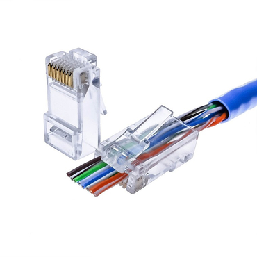 Коннектор для UTP кабеля 5e CAT RJ-45 8P8C (1шт.) со сквозным отверстиемLC-PTU-01/100