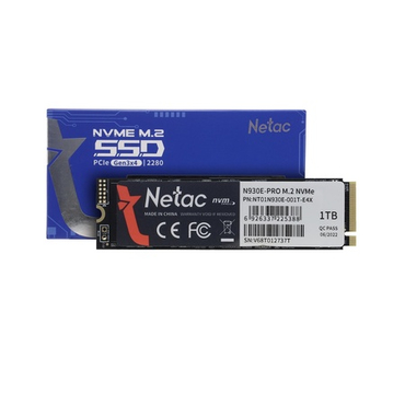 Накопитель SSD Netac N930E Pro PCIe 3 x4 M.2 2280 NVMe 3D NAND SSD 1TB, R/W up to 2130/1720MB/s NT01N930E-001T-E4X