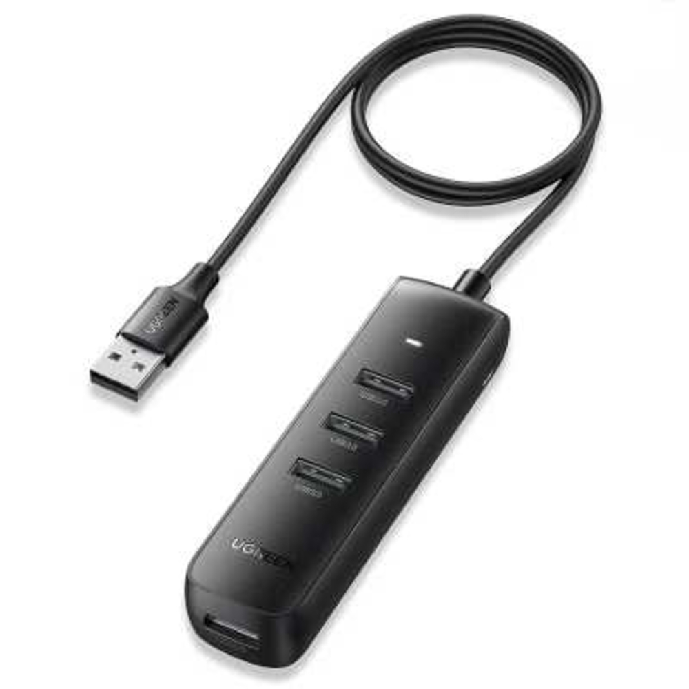 Разветвитель UGREEN CM416 (80657) USB 3.0 4-Port Hub. Длина 1 м. Цвет: черный