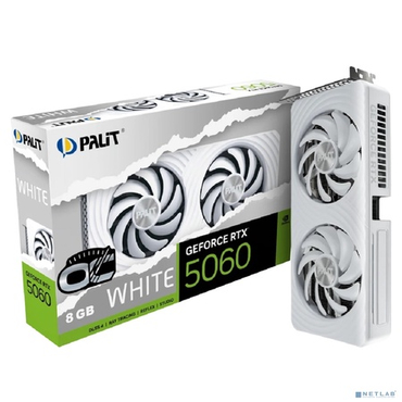 Видеокарта Palit RTX5060 WHITE OC 8GB GDDR7 128bit 3xDP HDMI 2FAN RTL
