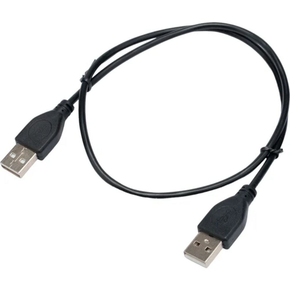 Кабель USB2.0 Cablexpert CC-USB2-AMAM-0.6M, AM/AM, экран, 28/26AWG, медь, Pro, 0.6м, черный, пакет