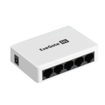 Коммутатор ExeGate EDES-1005C (5х10/100Mbps, с функцией энергосбережения, настольный) неуправляемый EX298685RUS