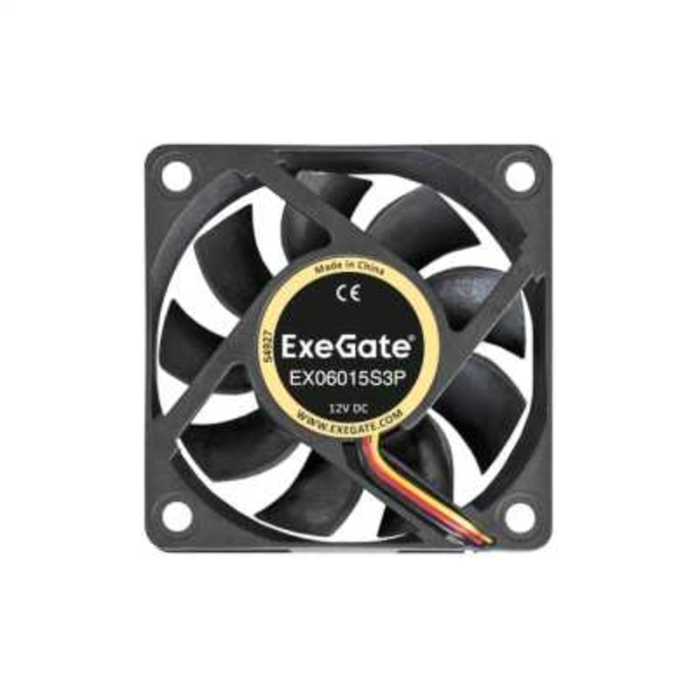 Вентилятор ExeGate Mirage-S 60x60x15 подшипник скольжения, 3500 RPM, 26dB, 3pin EX281212RUS