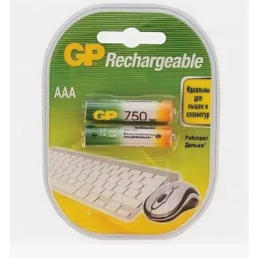 Аккумулятор тип AAA GP 750mAh (2шт в блистере)