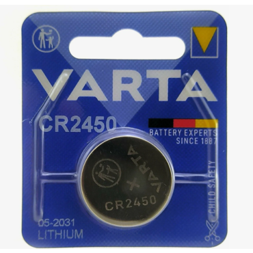 Батарейка дисковая литиевая тип CR2450, VARTA (1шт в блистере)	