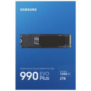 Накопитель SSD Samsung M.2 (PCI-E NVMe 2.0 Gen 4.0 x4) 2Tb Samsung 990 EVO plus (R6300/W7250MB/s) 1year MZ-V9S2T0BW