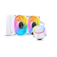 Система водяного охлаждения JONSBO TG-240 White (260W, 240mm, White, ARGB/ Fans: 2x120mm, 66.19CFM, 35.4dBA, 1800RPM/ Pump height 72mm, 30dBA, 2400RPM — основная фотография