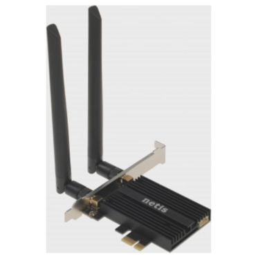 Адаптер сетевой Netis F1 двухдиапазонный PCI-E Wi-Fi+Bluetooth AX3000, 2,4/5 ГГц, до 2974 Мбит/с, Bluetooth 5.0