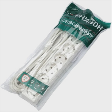 Сетевой фильтр ГАРНИЗОН ECL-6-W-5 (6 розеток, 5 М) белый