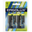 [Батарейки] Ergolux..LR20 Alkaline BL-2 (LR20 BL-2, батарейка,1.5В)  (2 шт. в уп-ке)	 — основная фотография
