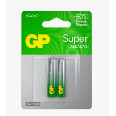 Элемент питания алкалиновый AAA/LR03 1.5В Super Alkaline G-Tech 24AA21-2CRSBC2 20/160 (блист.2шт) GP 1221