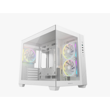 Компьютерный корпус Deepcool CG330 3F WH без БП, боковое окно (панорама), 3x120мм ARGB PWM вентилятора, белый, mATX (R-CG330-BKNGM3-G) <CG330 3F WH>