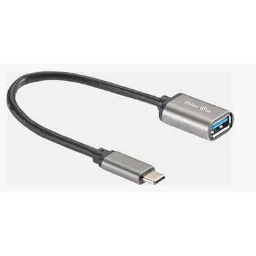 Кабель-адаптер Type-Cm --> USB 3.0 Af, OTG, 1,5A, 5,0Gbps, Alum grey 0,2m Telecom (TC409M) <TC409M>