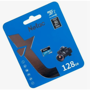 Флеш карта MicroSDXC 128Gb Netac Class 10 UHS-I U1 P500 Standart + адаптер NT02P500STN-128G-R <NT02P500STN-128G-R>
