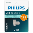 Флешка USB 32Gb PHILIPS 2-in-1 USB 3.2 USB C, OTG, USB 3.2/Type-C, Металл, 100 Mb/s <FM32FD145B/97> — основная фотография