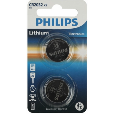 Элемент питания литиевый CR2032 (блист. 2шт) Philips Б0062716 <Б0062716>	