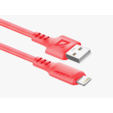 Кабель Defender F207, USB 2.0 (AM) - Apple Lightning (M), 1метр, 2.4А, силиконовая оплетка, красный. <87107RED> — основная фотография