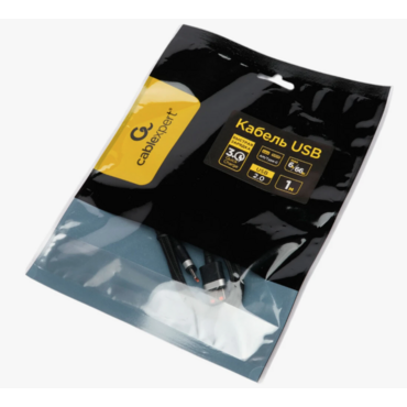 Кабель USB2.0 Cablexpert CCP-USB2-AMCM-66W-1M, AM/Type-C, 6A, 66Вт, QC3.0, медь, 1м, черный, пакет <22911>